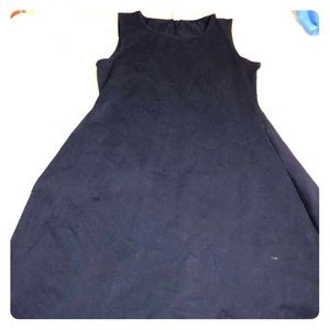 Navy blue midi length dress